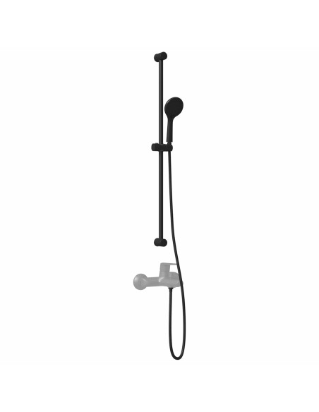 Set di Sistema Doccia Nero 101 cm Acciaio Inox