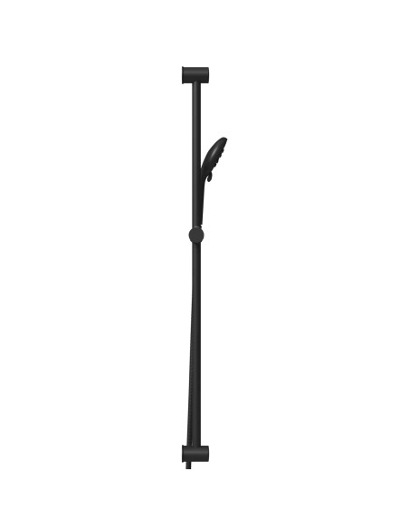 Set di Sistema Doccia Nero 101 cm Acciaio Inox