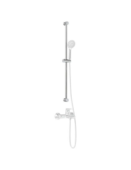 Supporto per Testa di Doccia Cromato 101 cm Acciaio Inox