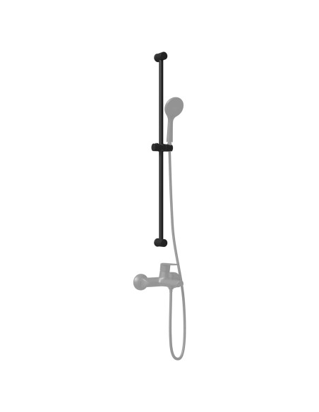 Supporto per Testa di Doccia Nero 101 cm Acciaio Inox