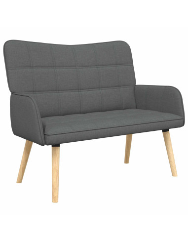 Sofa a Due Posti Grigio scuro 115 x 61 x 87 cm Tessuto