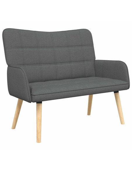 Sofa a Due Posti Grigio scuro 115 x 61 x 87 cm Tessuto