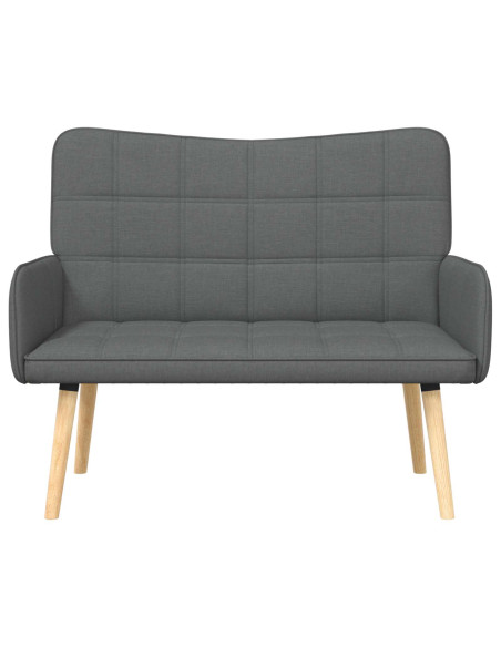 Sofa a Due Posti Grigio scuro 115 x 61 x 87 cm Tessuto