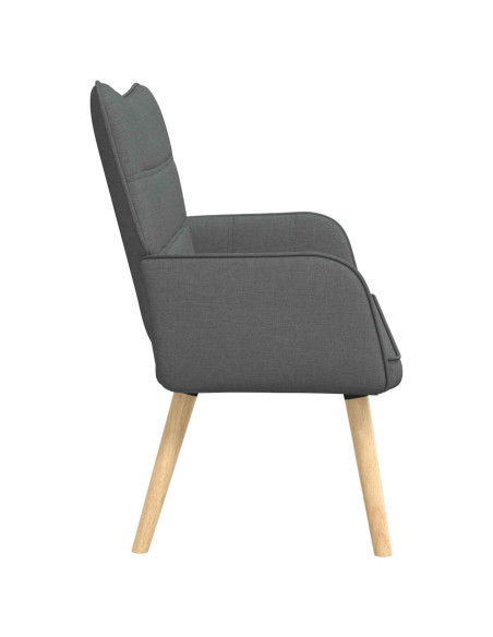 Sofa a Due Posti Grigio scuro 115 x 61 x 87 cm Tessuto