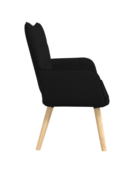 Sofa a Due Posti Nero 115 x 61 x 87 cm Tessuto