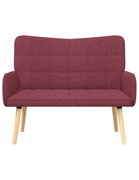 Sofa a Due Posti Rosso vino 115 x 61 x 87 cm Tessuto