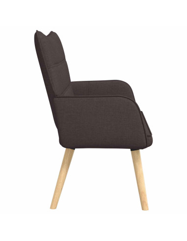 Sofa a Due Posti Marrone Scuro 115 x 61 x 87 cm Tessuto