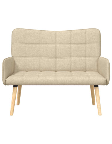 Sofa a Due Posti Crema 115 x 61 x 87 cm Tessuto