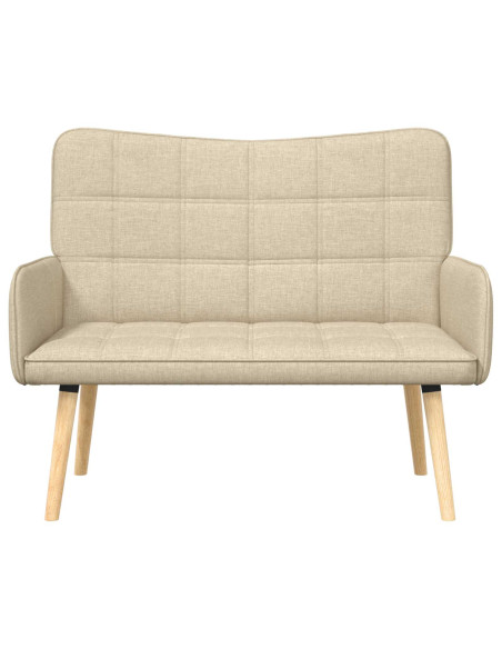Sofa a Due Posti Crema 115 x 61 x 87 cm Tessuto