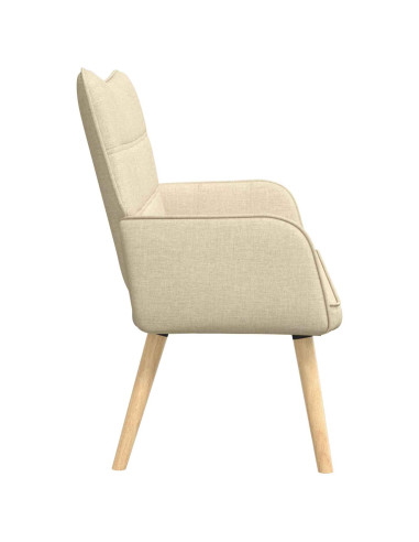 Sofa a Due Posti Crema 115 x 61 x 87 cm Tessuto