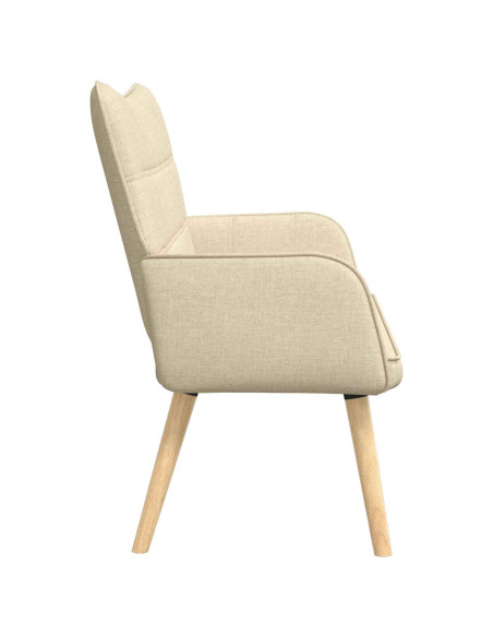 Sofa a Due Posti Crema 115 x 61 x 87 cm Tessuto