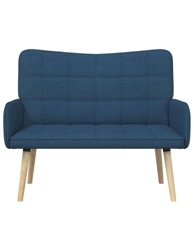Sofa a Due Posti Blu 115 x 61 x 87 cm Tessuto