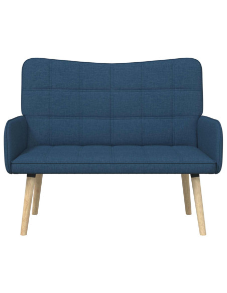 Sofa a Due Posti Blu 115 x 61 x 87 cm Tessuto