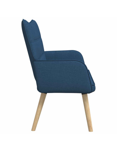 Sofa a Due Posti Blu 115 x 61 x 87 cm Tessuto