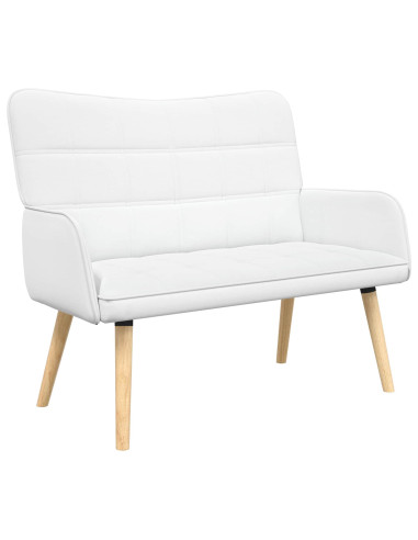 Sofa a Due Posti Bianco 115 x 61 x 87 cm Tessuto