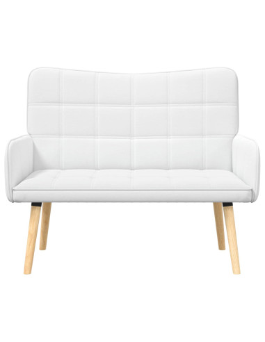 Sofa a Due Posti Bianco 115 x 61 x 87 cm Tessuto