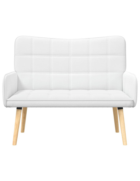 Sofa a Due Posti Bianco 115 x 61 x 87 cm Tessuto