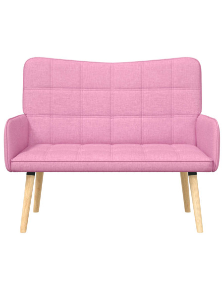Sofa a Due Posti Rosa 115 x 61 x 87 cm Tessuto