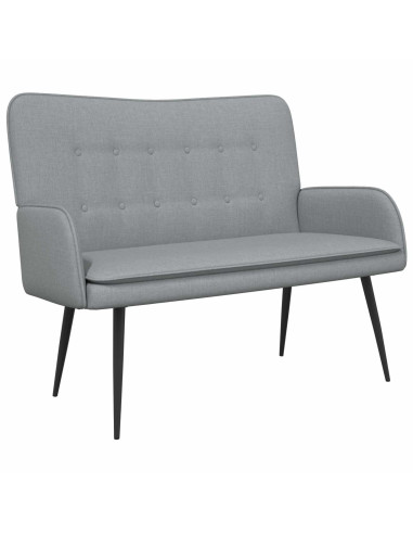 Divano a 2 Posti Grigio chiaro 115 x 61 x 87 cm Tessuto