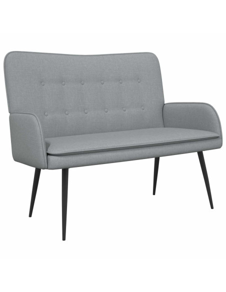Divano a 2 Posti Grigio chiaro 115 x 61 x 87 cm Tessuto