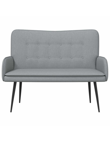 Divano a 2 Posti Grigio chiaro 115 x 61 x 87 cm Tessuto