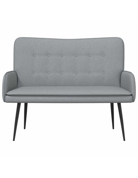 Divano a 2 Posti Grigio chiaro 115 x 61 x 87 cm Tessuto