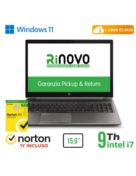 RINOVO NB REFURBISHED HP Mobile WKS ZBook 15 G6 i7-9850H DDR4 16GB SSD 1TB 15.6" NVIDIA QUADRO T2000