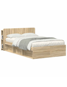 Testata del letto con archiviazione Sonoma Legno ingegnerizzato 2