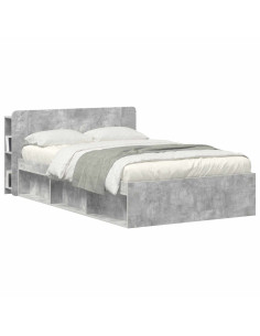 Testata del letto Grigio Cemento Legno ingegnerizzato 2