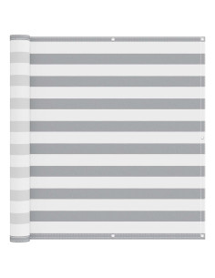 Schermo da balcone Grigio chiaro e bianco 120 x 1000 cm 2