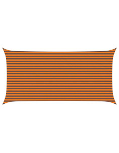 Vela da ombra solare Arancione e Marrone 6 x 3 m 2