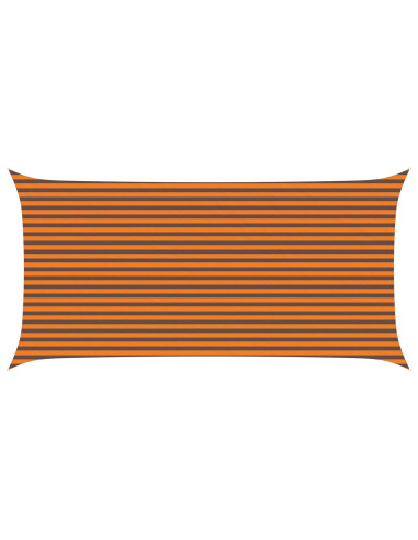Vela da ombra solare Arancione e Marrone 6 x 3 m