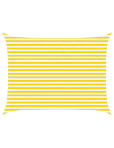 Vela da ombra solare Giallo e Bianco 4 × 3 m 2