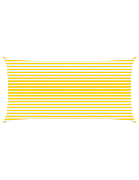Vela da ombra solare Giallo e Bianco 6 x 3 m