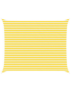 Vela da ombra solare Giallo e Bianco 5 x 4 m 2