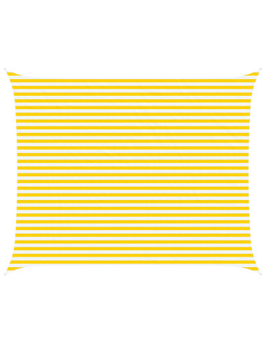 Vela da ombra solare Giallo e Bianco 5 x 4 m