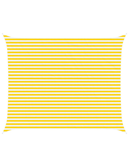 Vela da ombra solare Giallo e Bianco 5 x 4 m