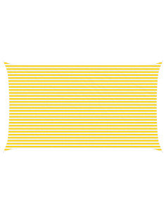 Vela da ombra solare Giallo e Bianco 7 x 4 m 2