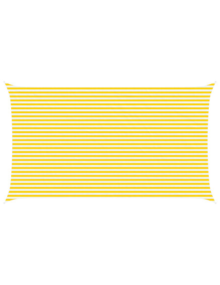 Vela da ombra solare Giallo e Bianco 7 x 4 m