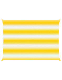 Vela da ombra solare Giallo e Bianco 7 x 5 m 2