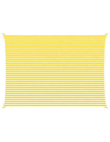 Vela da ombra solare Giallo e Bianco 7 x 5 m