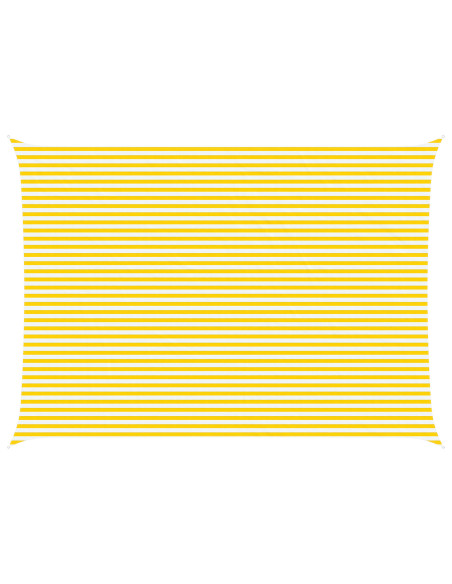 Vela da ombra solare Giallo e Bianco 7 x 5 m