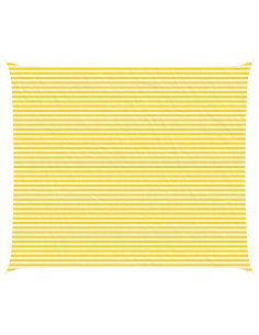 Vela da ombra solare Giallo e Bianco 7 x 6 m 2