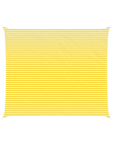 Vela da ombra solare Giallo e Bianco 7 x 6 m