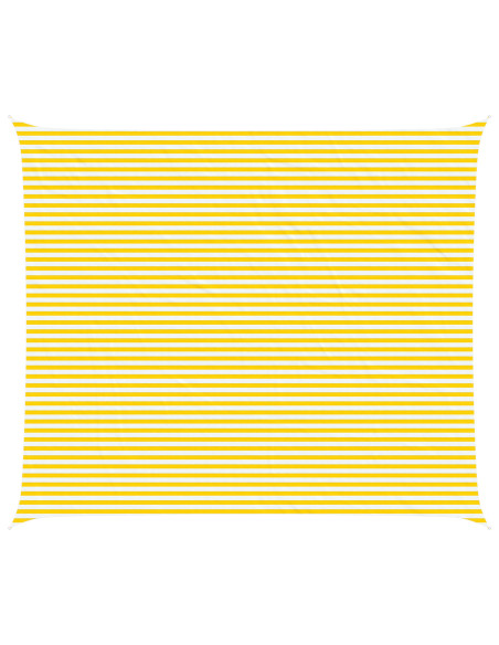 Vela da ombra solare Giallo e Bianco 7 x 6 m