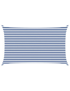 Vela da ombra solare Blu e Bianco 5 x 3 m 2