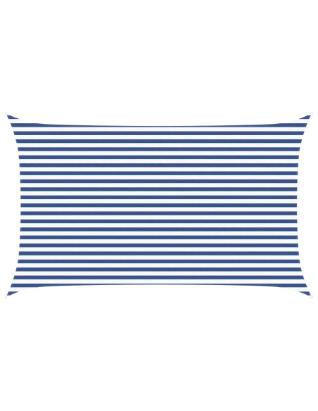 Vela da ombra solare Blu e Bianco 5 x 3 m