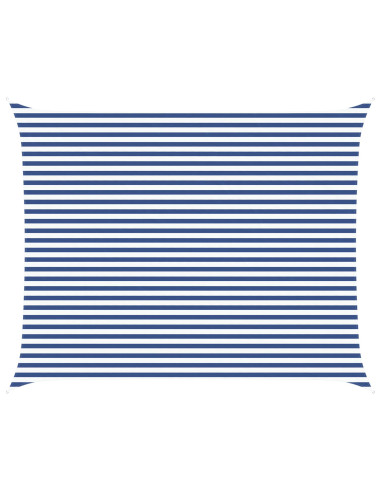Vela da ombra solare Blu e Bianco 5 x 4 m