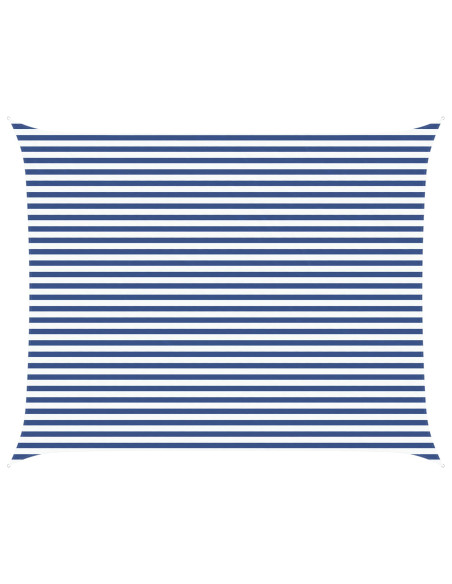 Vela da ombra solare Blu e Bianco 5 x 4 m
