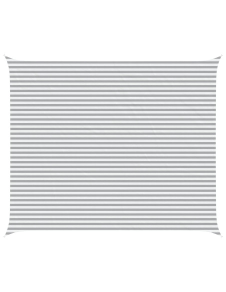 Vela da ombra solare Grigio chiaro e bianco 6 x 5 m